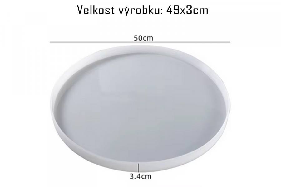 Plytká kruhová forma Ø 50cm, max. hĺbka 3cm